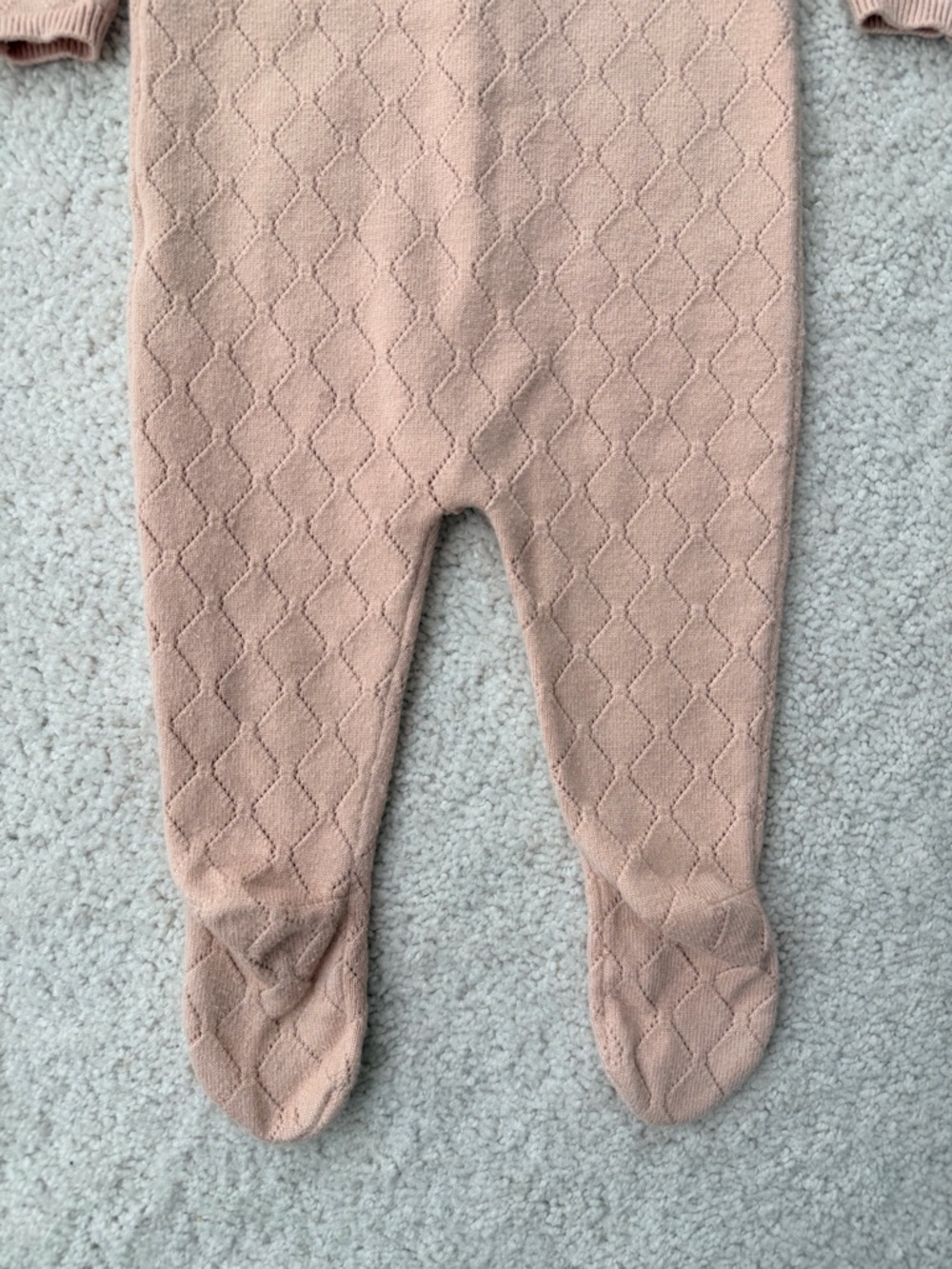 Laughing Llama Pink Knit Footed One-Piece - Picture 8 of 9
